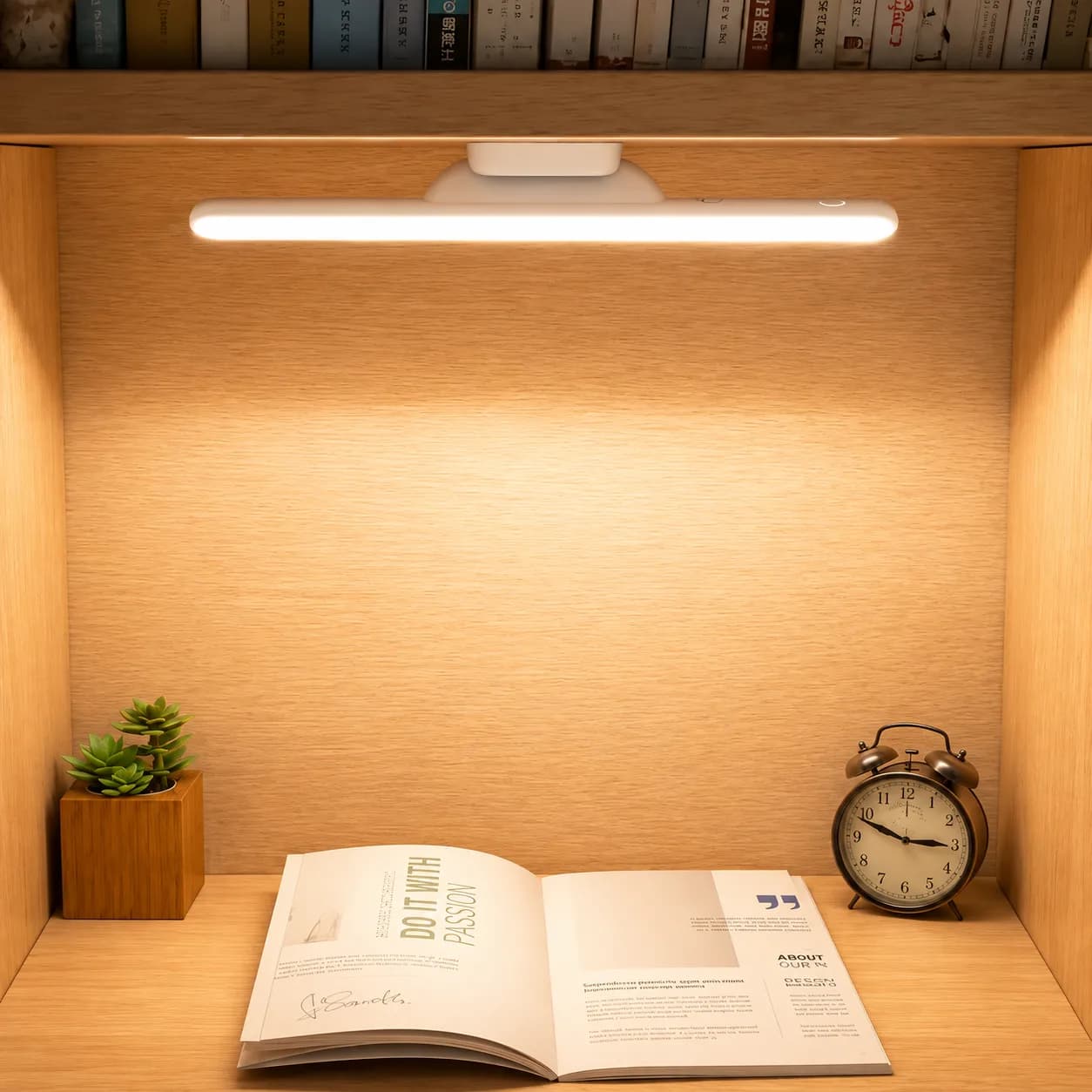 LED Magnetic Desk Lamp Hanging Night Light forStudy Reading Lamp Touch Remote Control LightHome Lighting Lights Wall White Lampu — Image 2 of 7
