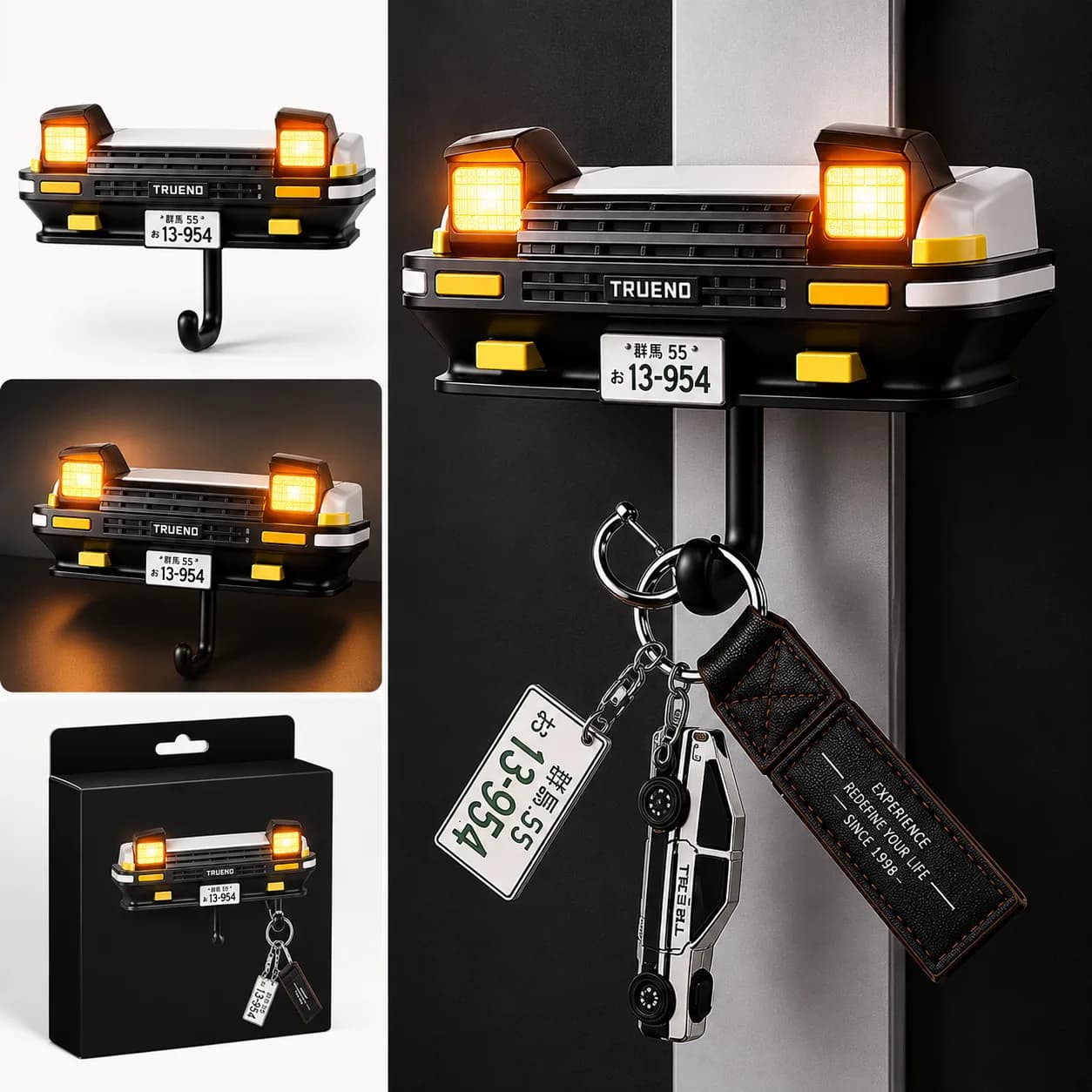 Car Headlight Wall Key Holder – Wall Mounted Car Front Key Hanger — Image 1 of 4